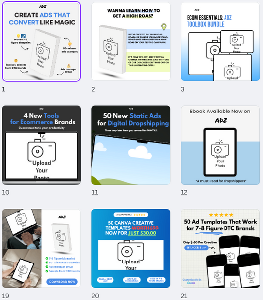 50 Digital Product Templates
